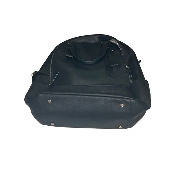 TUMI VAREK Black Leather Backpack - Premium Saffiano Convertible Travel Bag - Picture 6 of 14